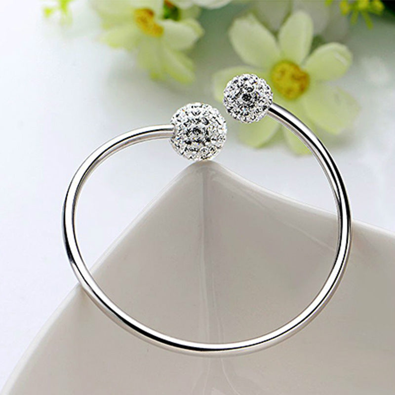 Bracciale "Bangle" aperto con strass