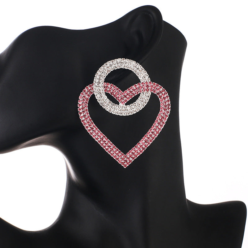 Orecchini Heart Shape con strass scintillanti