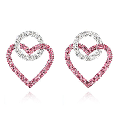 Orecchini Heart Shape con strass scintillanti