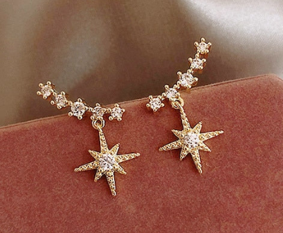 Orecchini "Stella Polare" con strass