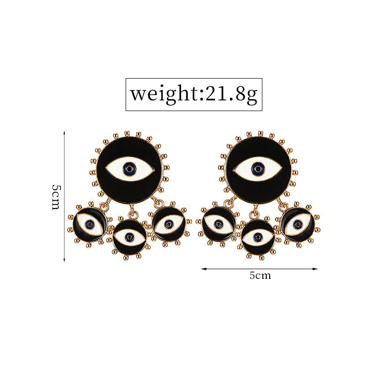 Orecchini Multieye di Fatima (metallo con galvanica)