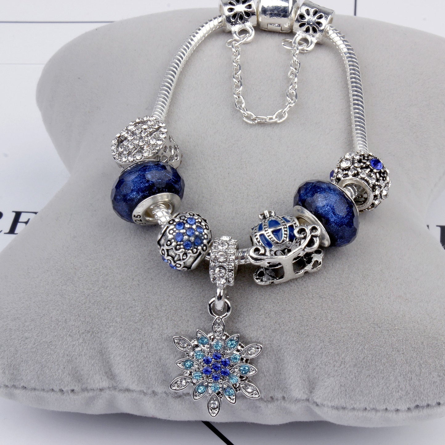 Braccialetto "Charms Blue Stars"