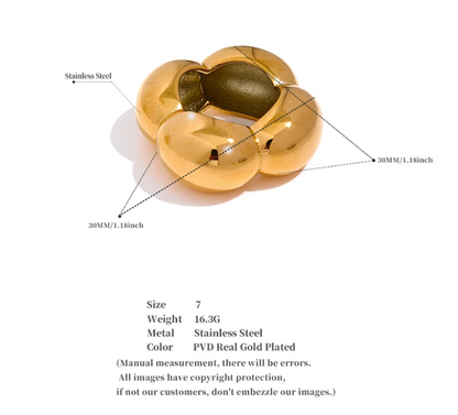 Anello acciaio inossidabile “Botero’s style”