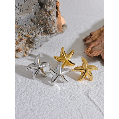 Orecchini stella marina dorata
